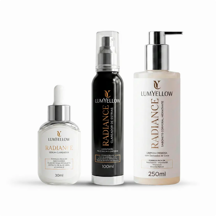 Kit Radiance・Óleo Clareador e Sérum 360° + Sabonete Hidratante GRÁTIS