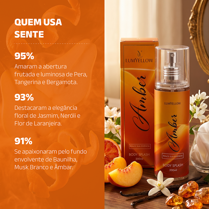 Kit Body Splash e Creme Hidratante Kalliste + Amber