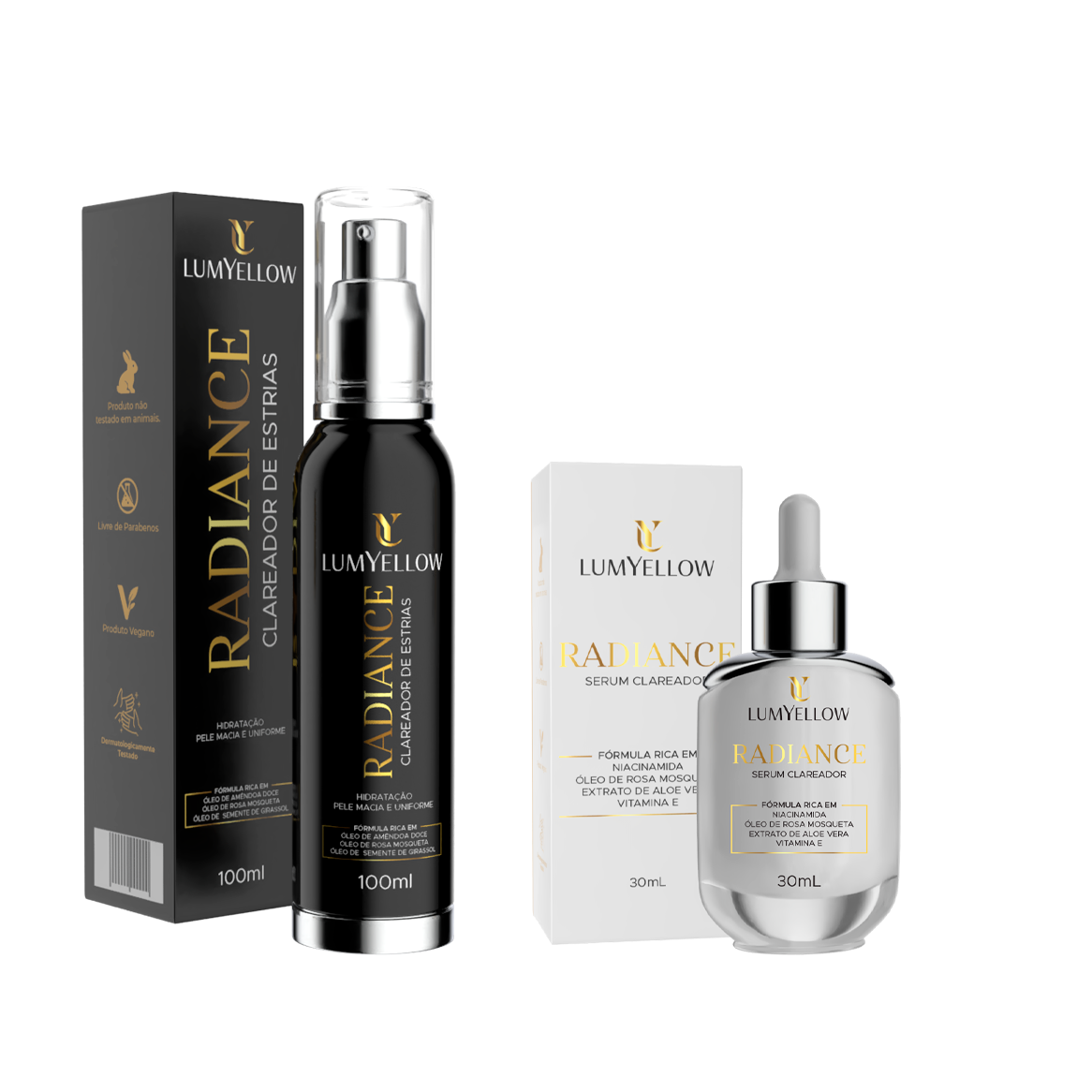 Kit Clareador Radiance Óleo clareador + Sérum corporal