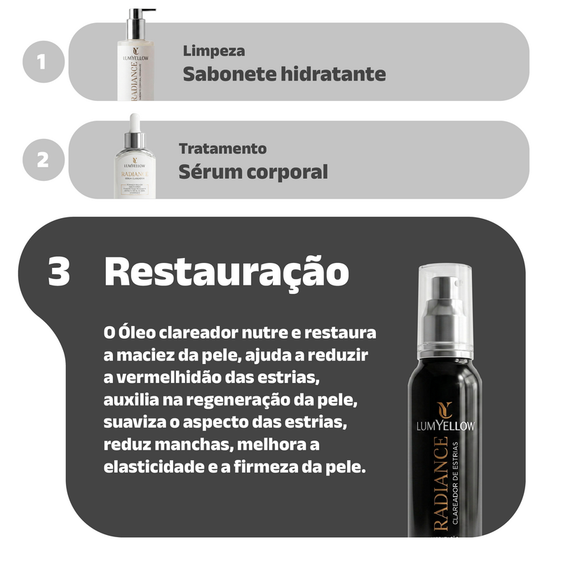 Óleo Corporal Clareador e Uniformizador・Radiance - 100ml