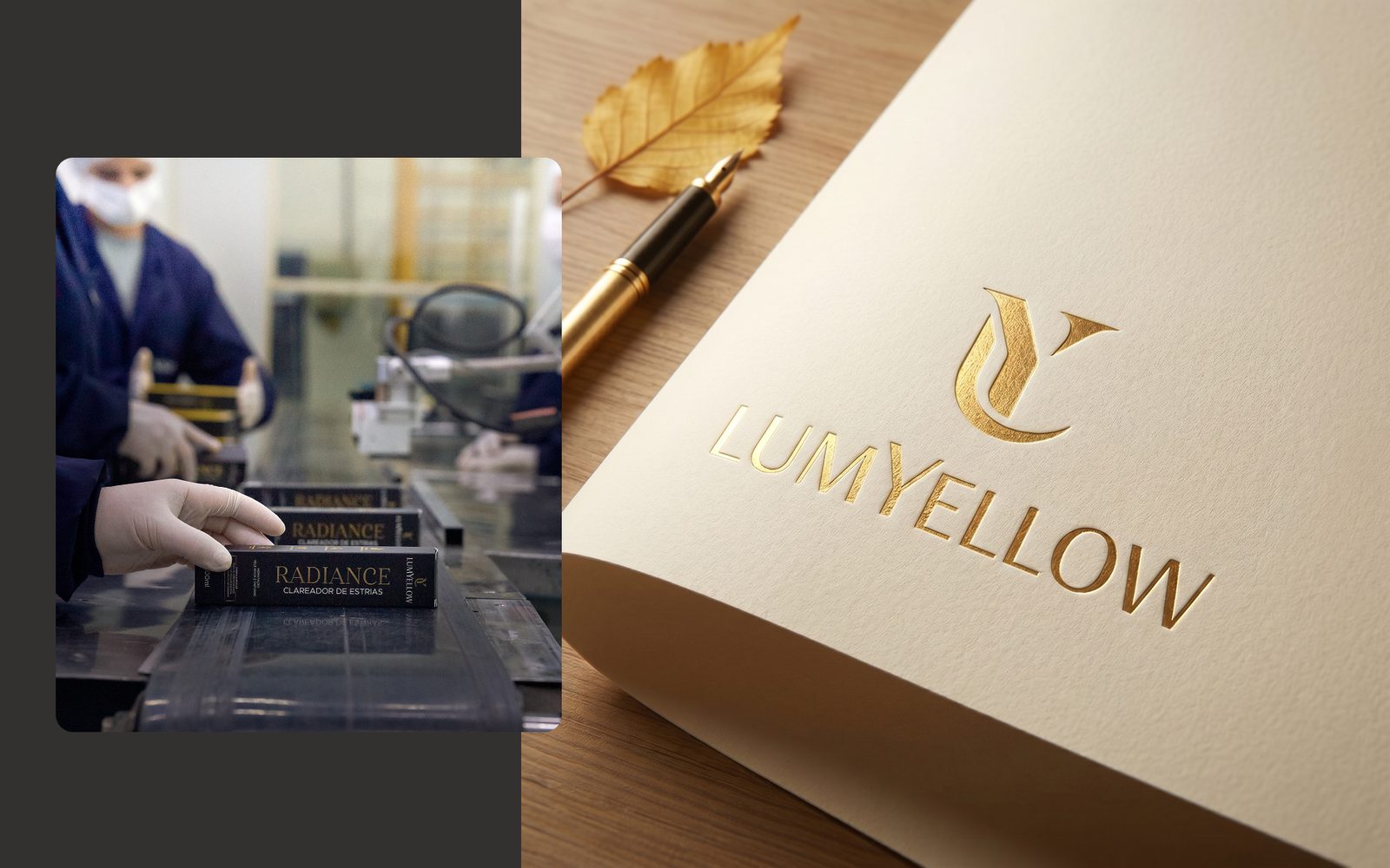Laboratório Lumyellow e selo dourado da marca
